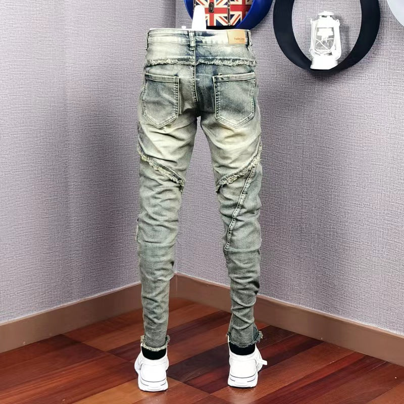 Men's Personality All-matching Fashion Casual Ripped Jeans